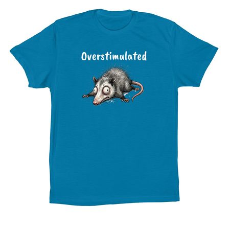 Overstimulated, a Electric Blue Premium Cotton Tee