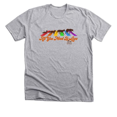 All You Need Is Love - PRIDE, a Athletic Heather Premium Unisex Tee