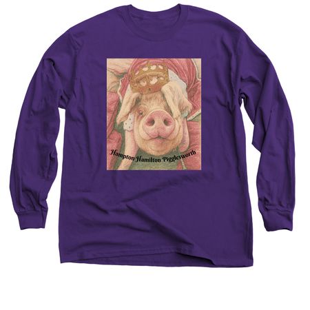 The Worth of One Pig, a Purple Classic Long Sleeve Tee