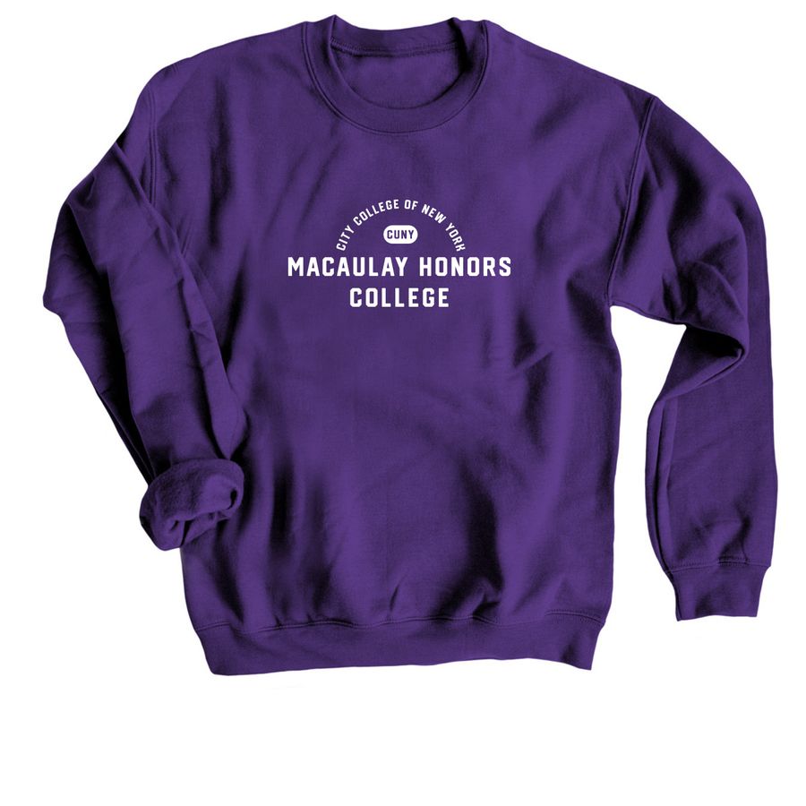 Macaulay at City College, a Purple Crewneck Sweatshirt