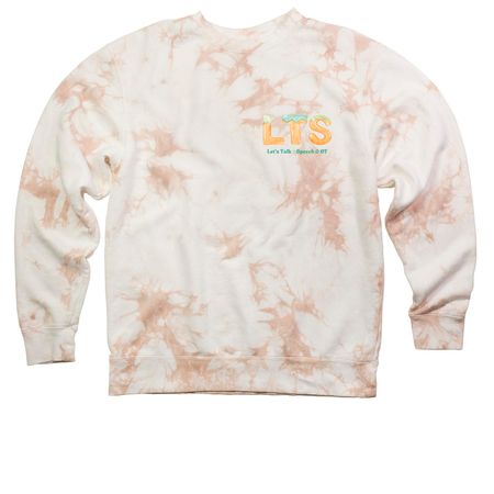 Honoring John's Dream, a Dusty Pink Tie Dye Crewneck Sweatshirt