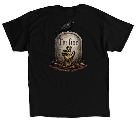 ?I?m fine?, a Black Classic Unisex Tee