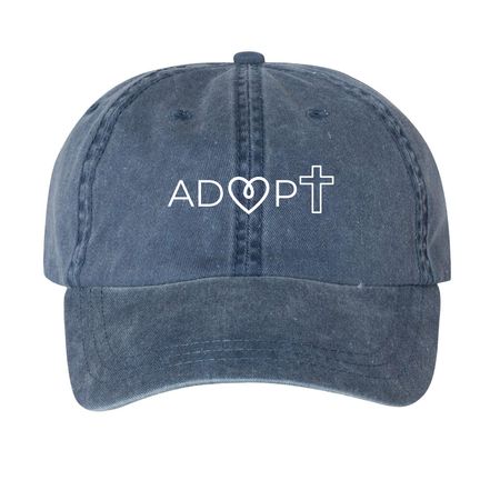 Choose adoption caps, a Navy Printed Pigment Dye Baseball Cap