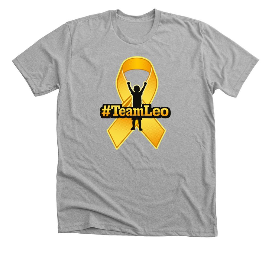 Team Leo - Childhood Cancer Awareness, a Athletic Heather Premium Unisex Tee