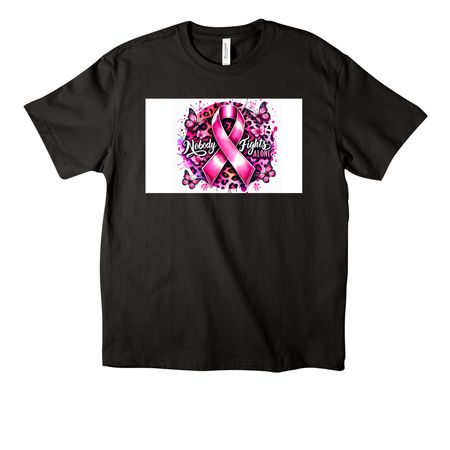Help fight for a cure, a Black Unisex Heavyweight Tee