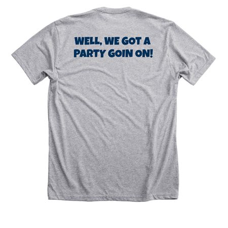 Blue Indian, a Athletic Heather Premium Unisex Tee (back-view)