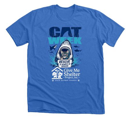 Shark Week with GMSP - 1, a Heather True Royal Premium Unisex Tee