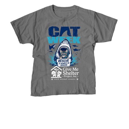 Shark Week with GMSP - 1, a Charcoal Youth Unisex Tee