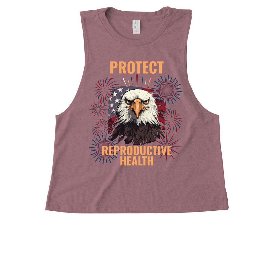 Red, White, & Repro, a Vintage Rose Allmade Eco Triblend Women?s Muscle Tank