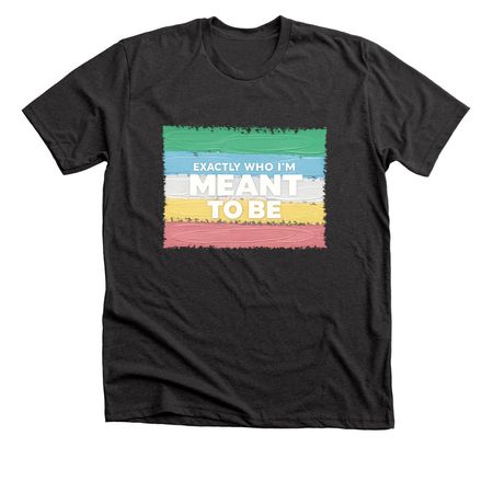 Exactly Who I'm Meant To Be, a Dark Grey Heather Premium Unisex Tee