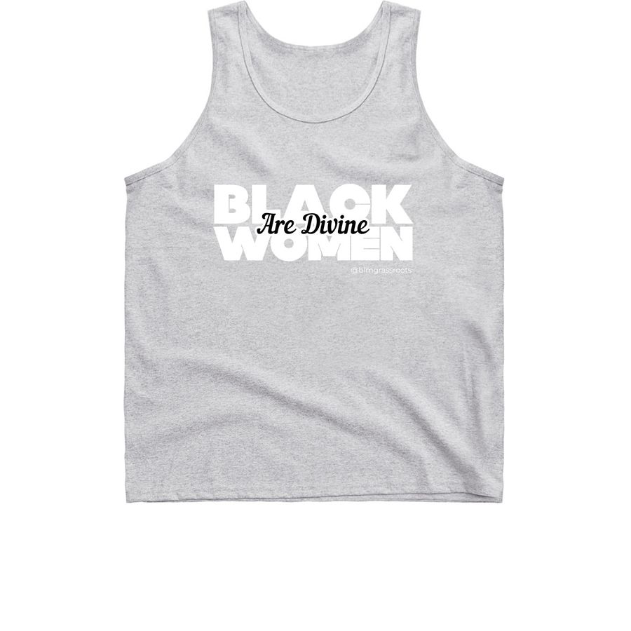 #BlackWomenAreDivine Tanktops, a Sport Grey Classic Unisex Tank Top