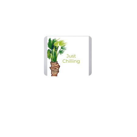 Just Chilling, a White Full Color Mouse Pad