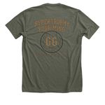 GAT Group OG Tee ? SWAT Green, a Heather Military Green Premium Unisex Tee (back-view)