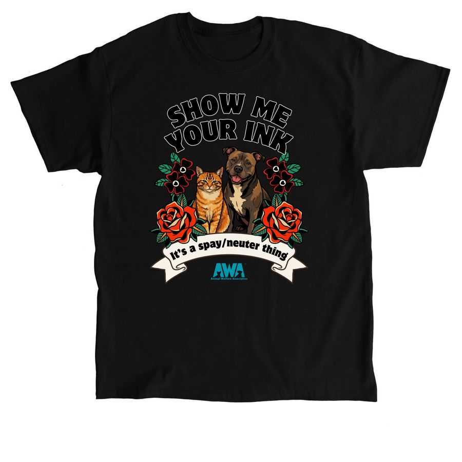 Show Me Your Ink, a Black Classic Unisex Tee