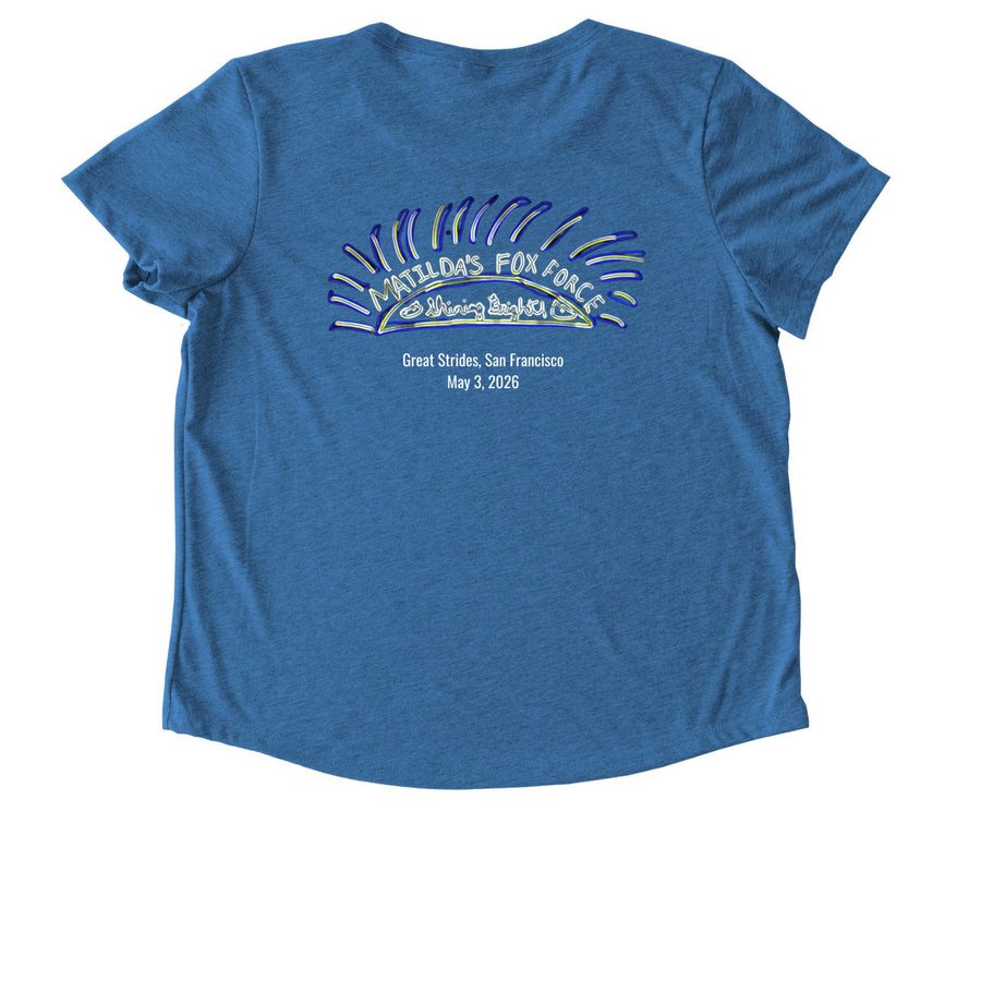 Matilda's Fox Force, 2026, a Azure Blue Allmade Eco Triblend Women?s Scoop Neck Tee (back-view)
