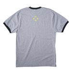 Seasons, a Athletic Heather/ Jet Black Cotton Ringer Tee (back-view)