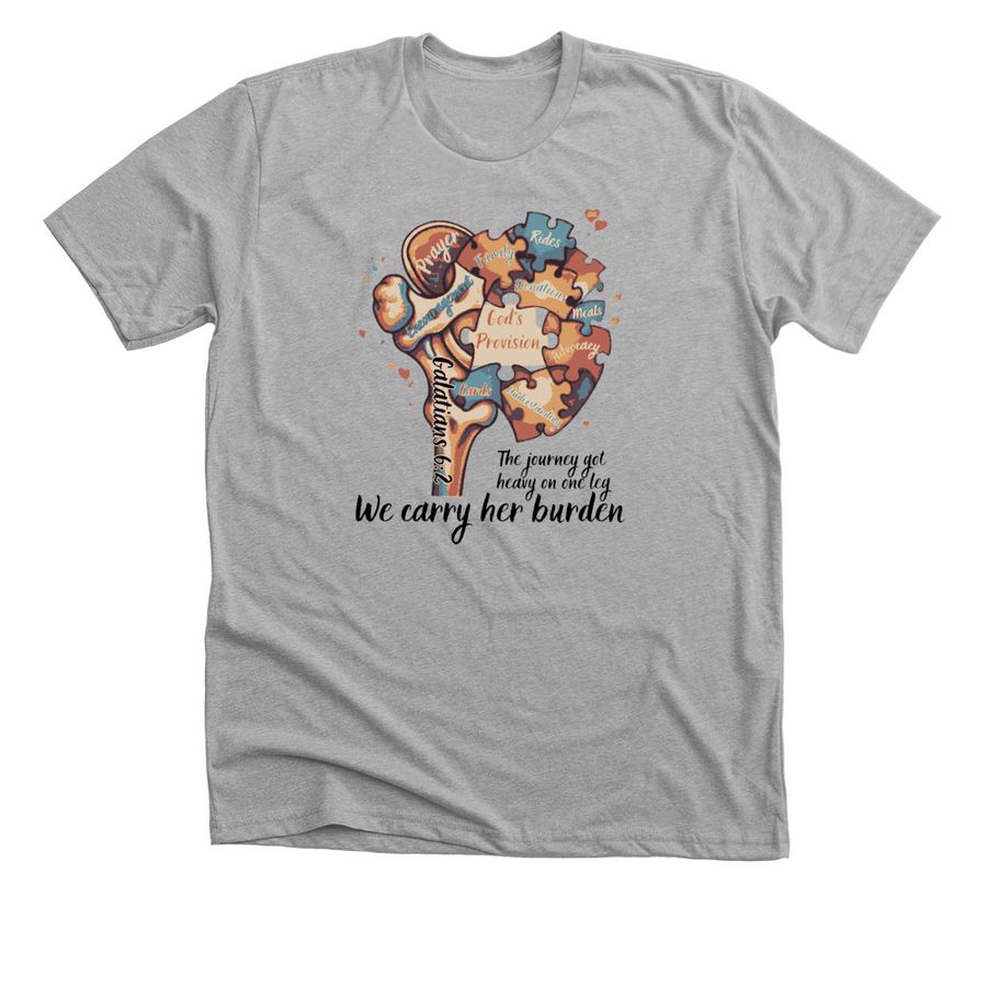 Let's Carry This Burden Together, a Athletic Heather Premium Unisex Tee