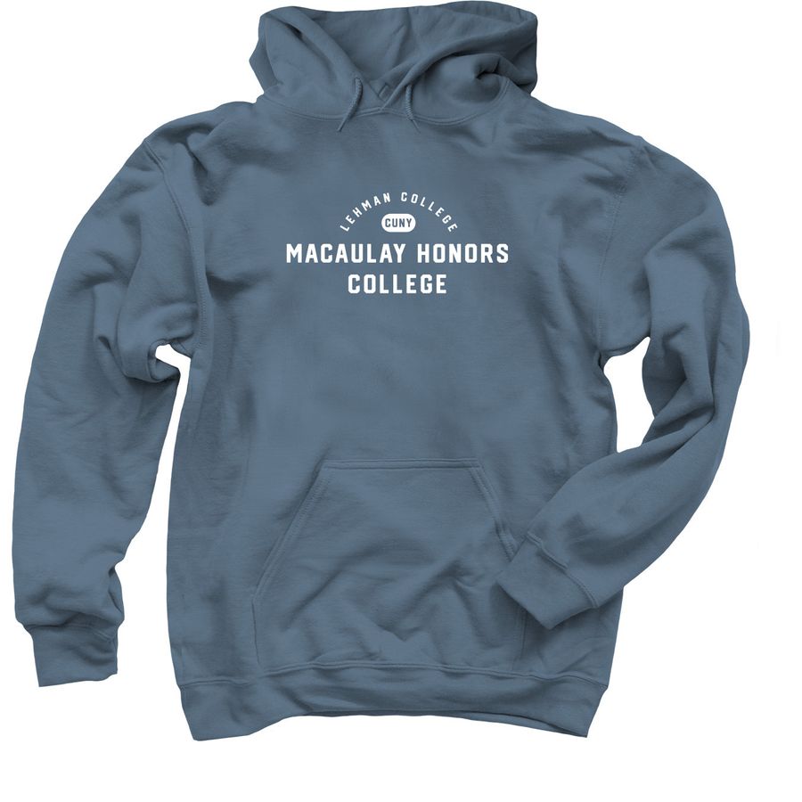 Macaulay at Lehman College, a Indigo Pullover Hoodie