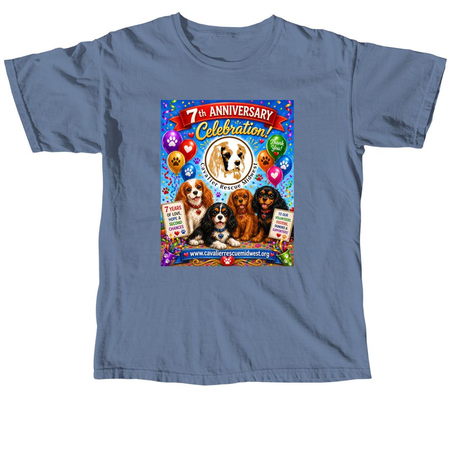 CRM 7TH Anniversary&nbsp;, a Blue Jean Comfort Colors Unisex Tee