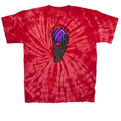 Babe with the [Yarn] Power... Red Tie Dye Tee