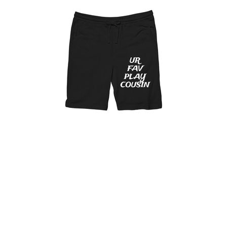 URFAV SHORTS1, a Black Midweight Fleece Shorts