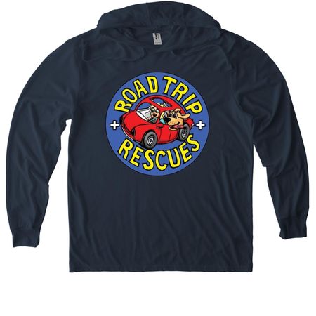 Road, White and AROO! RTR Summer Fundraiser, a Rebel Blue Allmade Eco Triblend Hoodie Tee