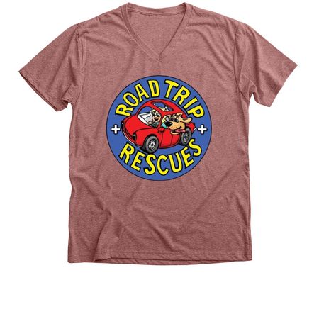 Road, White and AROO! RTR Summer Fundraiser, a Heather Mauve Premium V-Neck Tee