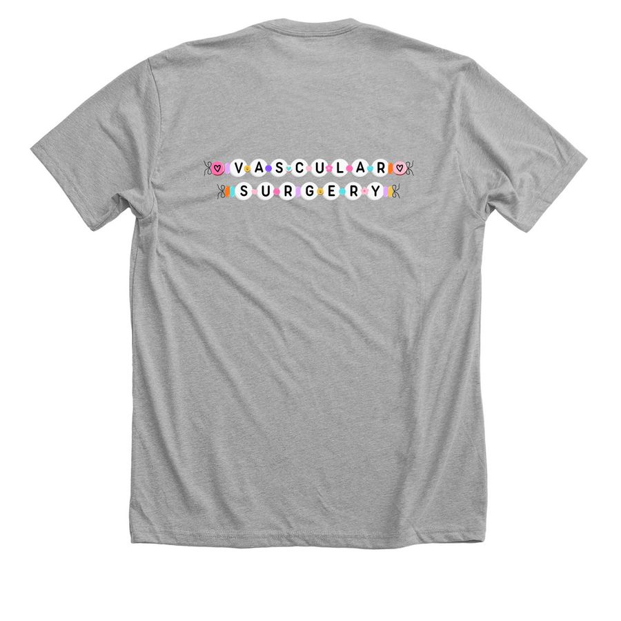 Vascular- Beads, a Athletic Heather Premium Unisex Tee (back-view)