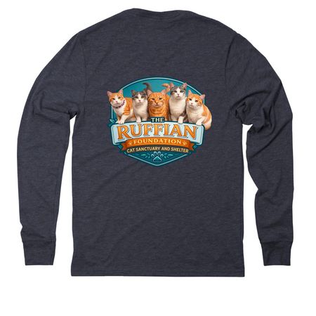 Fall 4 the Paws, a Rebel Blue Allmade Eco Triblend Long Sleeve Tee (back-view)