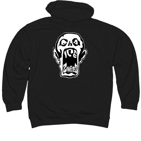 Ice Zombies Team Values, a Black Midweight Pullover Hoodie