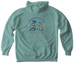 10th Anniversary Fundraiser, a Seafoam Comfort Colors Pullover Hoodie (back-view)