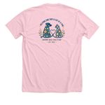 10th Anniversary Fundraiser, a Heather Pink Premium Unisex Tee (back-view)