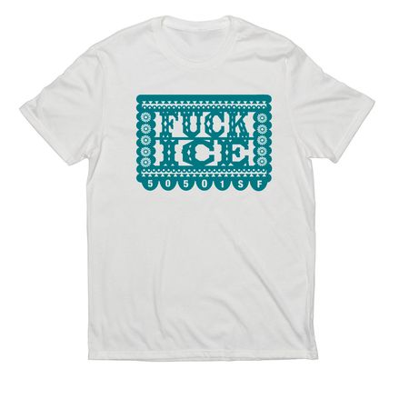 Fuck ICE (teal), a Fairly White Allmade Eco Triblend Unisex Tee
