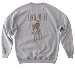 Eden West Rodeo, a Sport Grey Softstyle Crewneck Sweatshirt (back-view)
