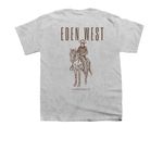 Eden West Rodeo, a Sport Grey Youth Unisex Tee (back-view)