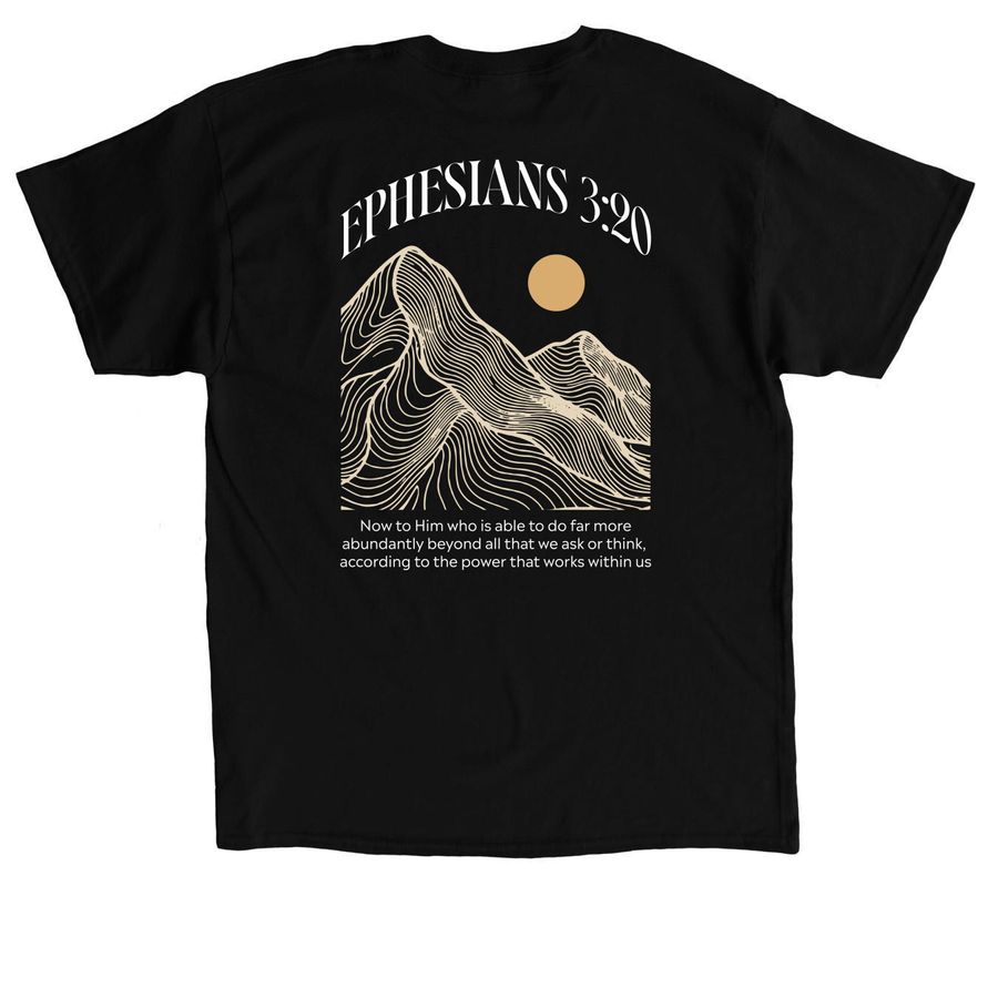 Abundantly Beyond, a Black Classic Unisex Tee (back-view)
