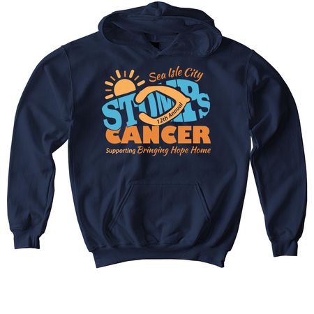 STAFF STOMP 2026 Apparel ? Full Color, a Navy Softstyle Youth Pullover Hoodie