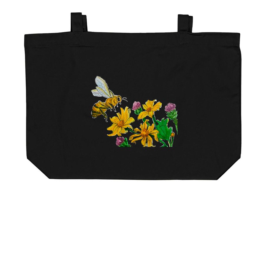 For Those Who Don't Have Mothers..., a Black Large Organic Cotton Tote Bag
