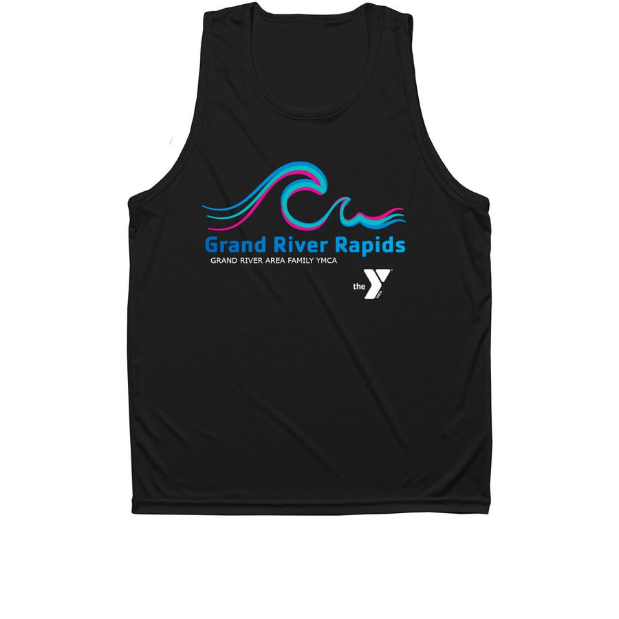 Rapids Athletic Tanks, a Black Unisex Performance Tank