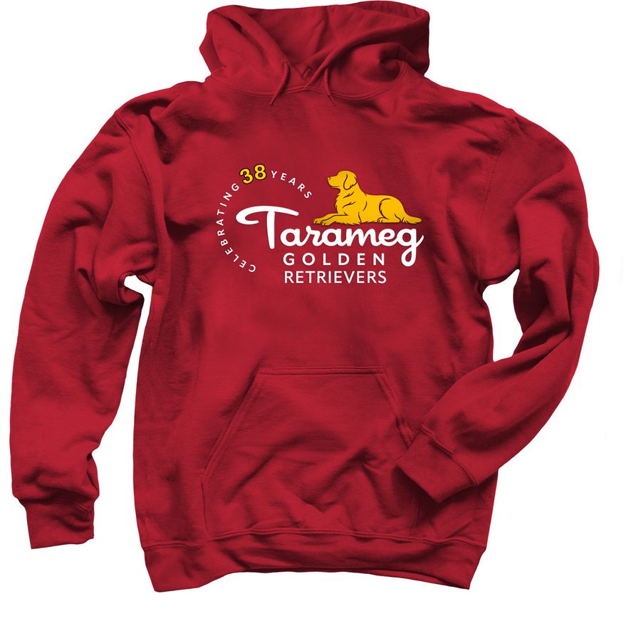 Oliver?s & Henry?s Tarameg White Logo, a Cardinal Red Pullover Hoodie