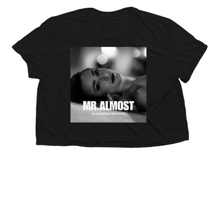 Mr.Almost, a Black Women?s Flowy Cropped Tee