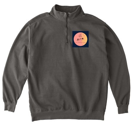Edimizing The Animal, a Pepper Comfort Colors Quarter Zip Pullover