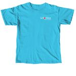 Oh the Places You?ll Go!, a Lagoon Blue Comfort Colors Unisex Tee (back-view)