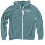 Oh the Places You?ll Go!, a Heather Deep Teal Zip Up Hoodie (back-view)