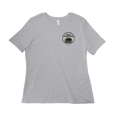Wild Boar Night Run, a Solid Athletic Grey Women?s Relaxed Cotton Tee