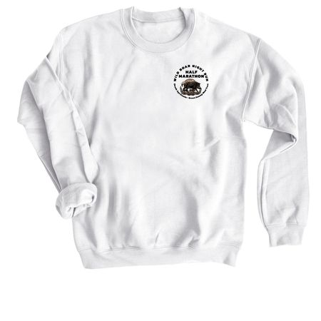 Wild Boar Night Run, a White Crewneck Sweatshirt