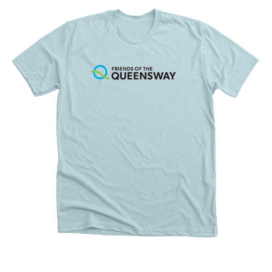 QueensWay Fan, a Heather Ice Blue Premium Unisex Tee