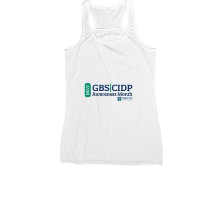 GBS|CIDP Awareness Month - May 2026, a White Women's Racerback