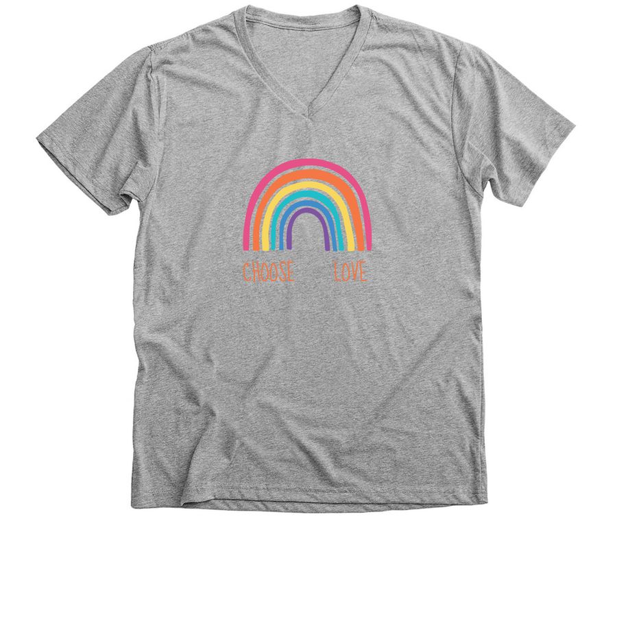 Choose Love, a Athletic Heather Premium V-Neck Tee