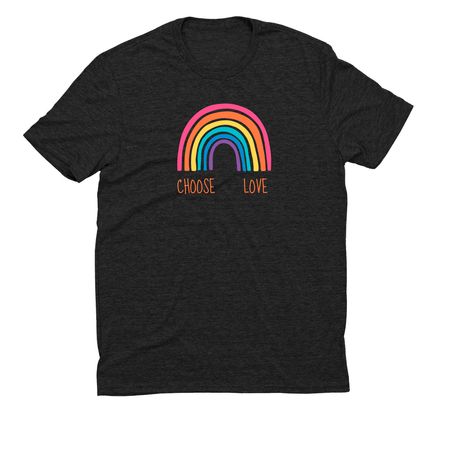 Choose Love, a Space Black Allmade Eco Triblend Unisex Tee